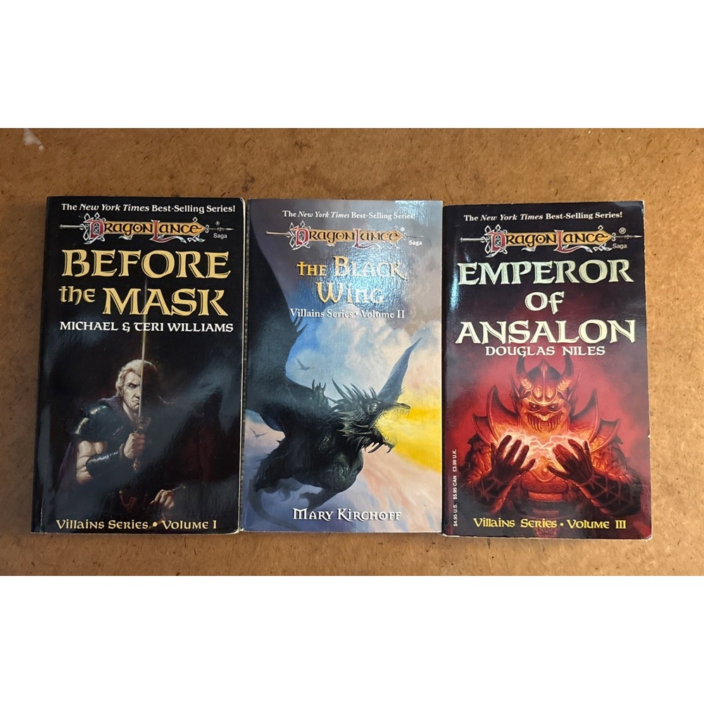 DragonLance 'Villians Series' Trilogy Volumes 1-3 Good Condition
